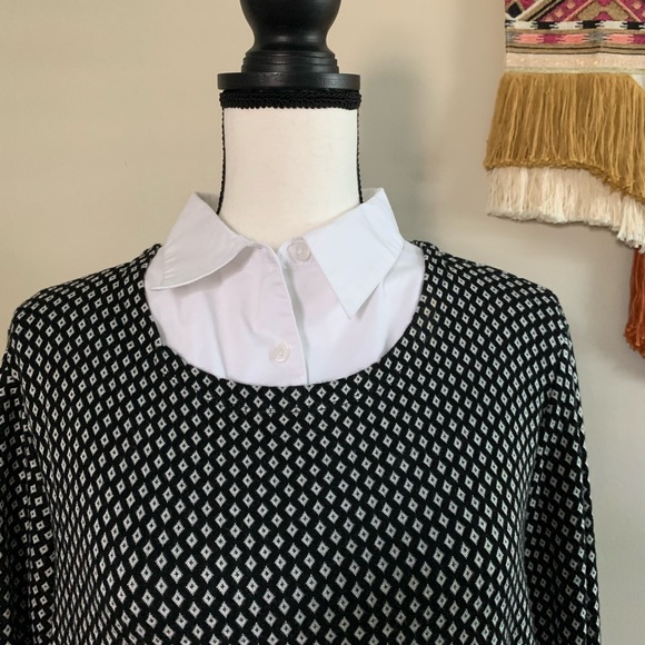 D O N A T E D Valerie Stevens size large sweater shirt faux layered look - Picture 2 of 7